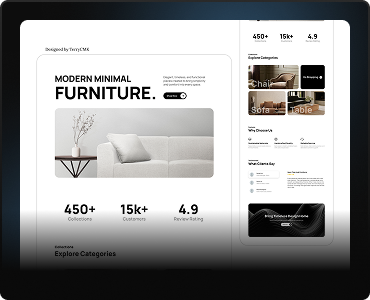 Furniture landing page design